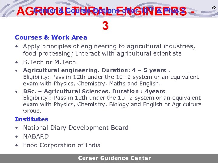 AGRICULTURAL ENGINEERS 3 Career & Course Options after 10 TH & Plus 2 Courses