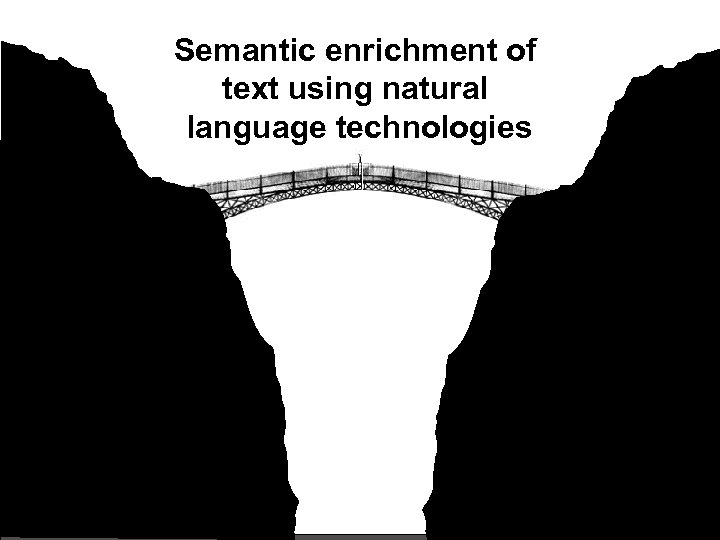 Semantic enrichment of text using natural language technologies 