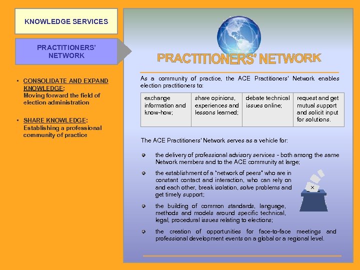 KNOWLEDGE SERVICES PRACTITIONERS’ NETWORK • CONSOLIDATE AND EXPAND KNOWLEDGE: Moving forward the field of