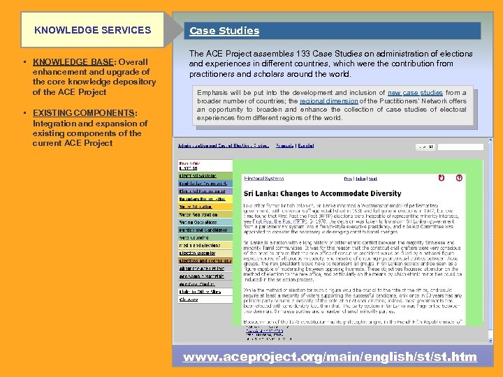 KNOWLEDGE SERVICES • KNOWLEDGE BASE: Overall enhancement and upgrade of the core knowledge depository