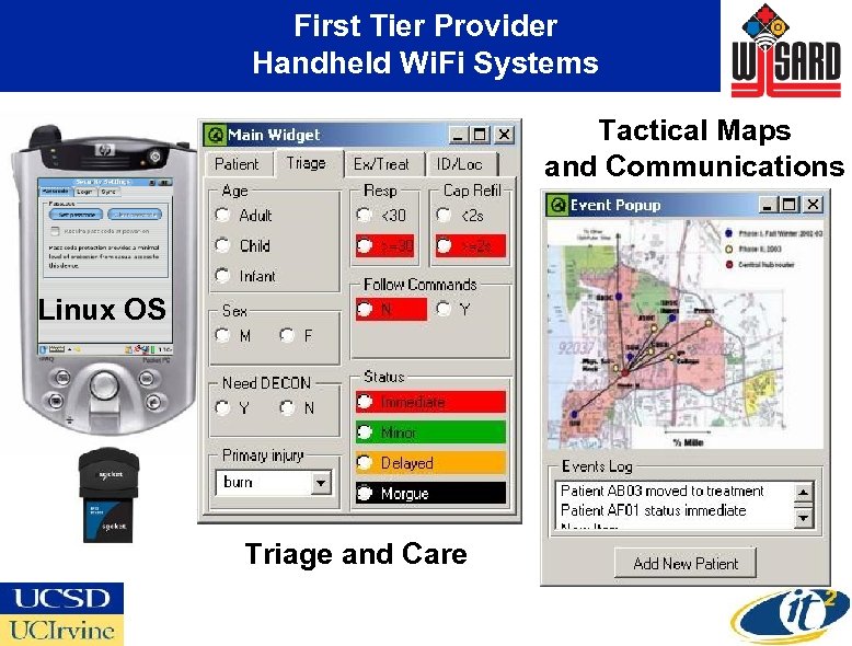 First Tier Provider Handheld Wi. Fi Systems Tactical Maps and Communications Linux OS Triage