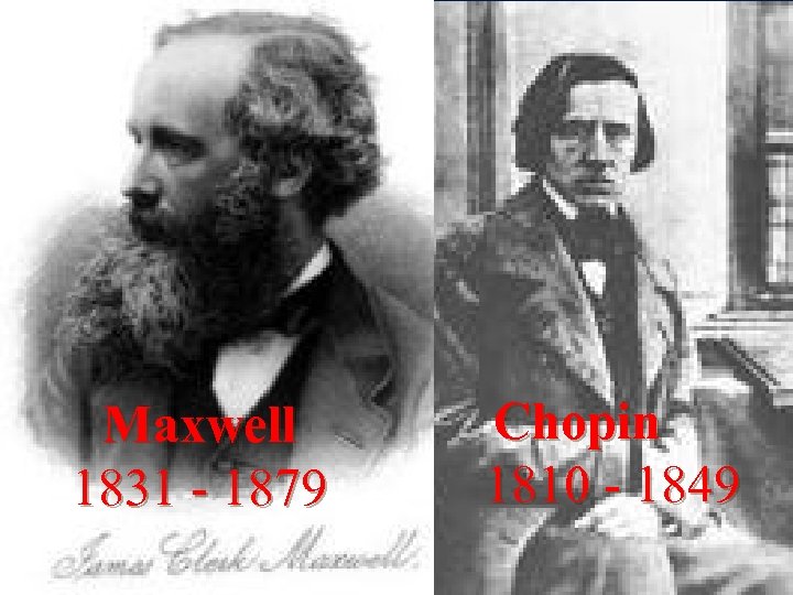 Maxwell 1831 - 1879 Chopin 1810 - 1849 