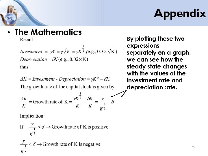 Appendix • The Mathematics By plotting these two expressions separately on a graph, we