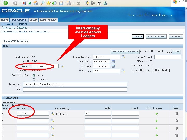 Intercompany Journal Across Ledgers 