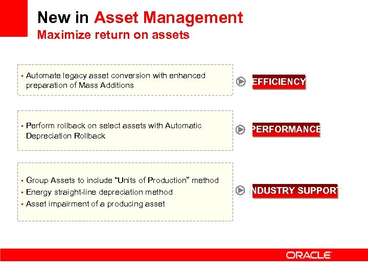 New in Asset Management Maximize return on assets • Automate legacy asset conversion with