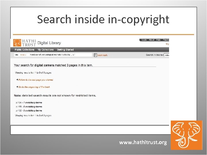 Search inside in-copyright www. hathitrust. org 