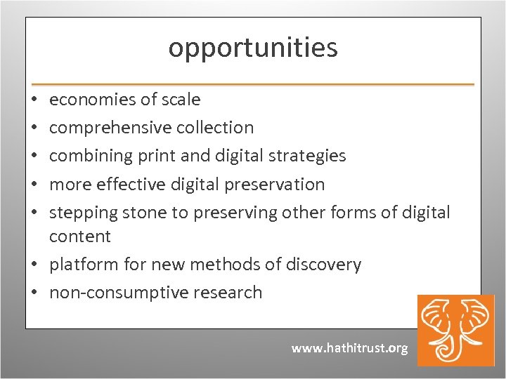 opportunities economies of scale comprehensive collection combining print and digital strategies more effective digital