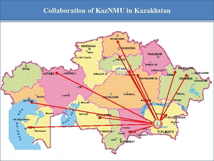 Collaboration of Kaz. NMU in Kazakhstan 