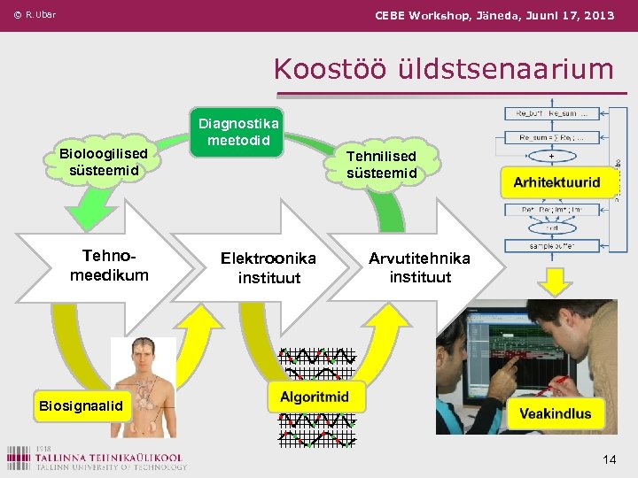 © R. Ubar CEBE Workshop, Jäneda, Juuni 17, 2013 Koostöö üldstsenaarium Bioloogilised süsteemid Tehnomeedikum