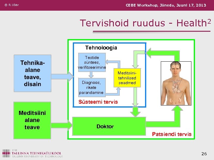 © R. Ubar CEBE Workshop, Jäneda, Juuni 17, 2013 Tervishoid ruudus - Health 2