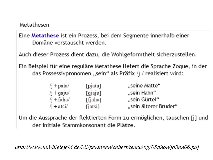 http: //www. uni-bielefeld. de/lili/personen/cebert/teaching/05 phon/folien 06. pdf 