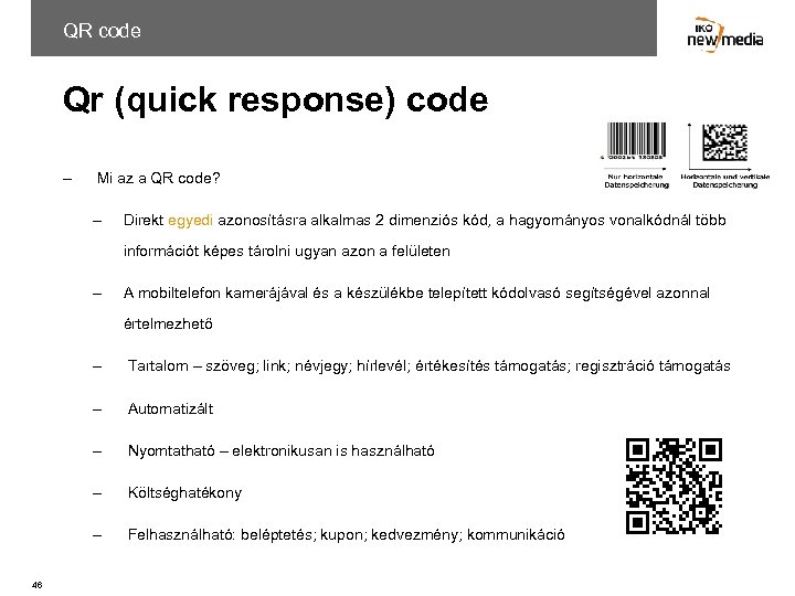 QR code Qr (quick response) code – Mi az a QR code? – Direkt