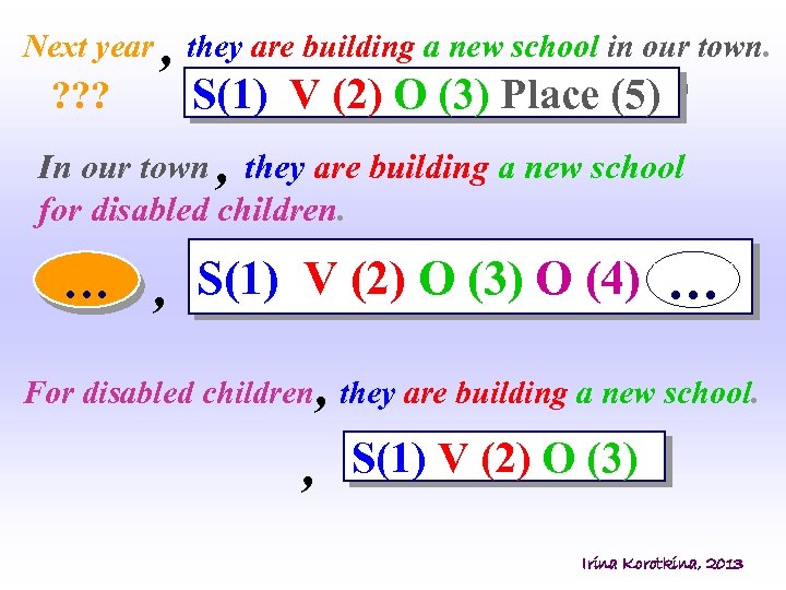 Next year ? ? ? , they are building a new school in our