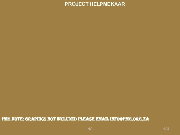 PROJECT HELPMEKAAR pmg note: graphics not included please email info@pmg. org. za NC 124