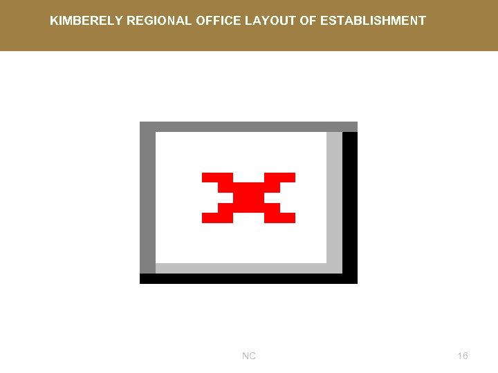 KIMBERELY REGIONAL OFFICE LAYOUT OF ESTABLISHMENT NC 16 