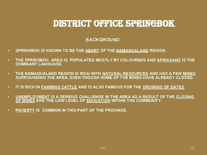 district office spring. Bo. K BACKGROUND • SPRINGBOK IS KNOWN TO BE THE HEART