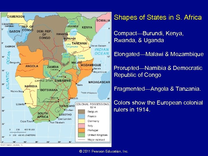 Shapes of States in S. Africa Compact—Burundi, Kenya, Rwanda, & Uganda Elongated—Malawi & Mozambique