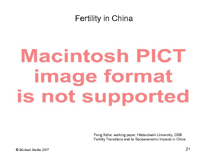 Fertility in China Peng Xizhe, working paper, Hitotsubashi University, 2006 Fertility Transitions and its
