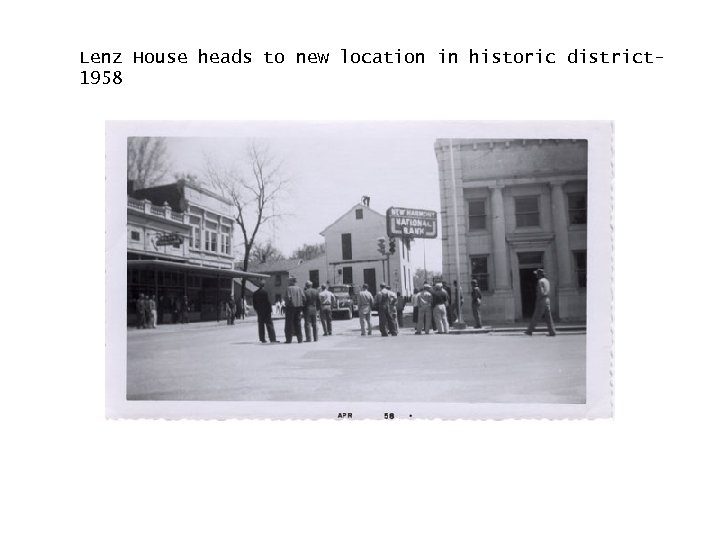 Lenz House heads to new location in historic district 1958 
