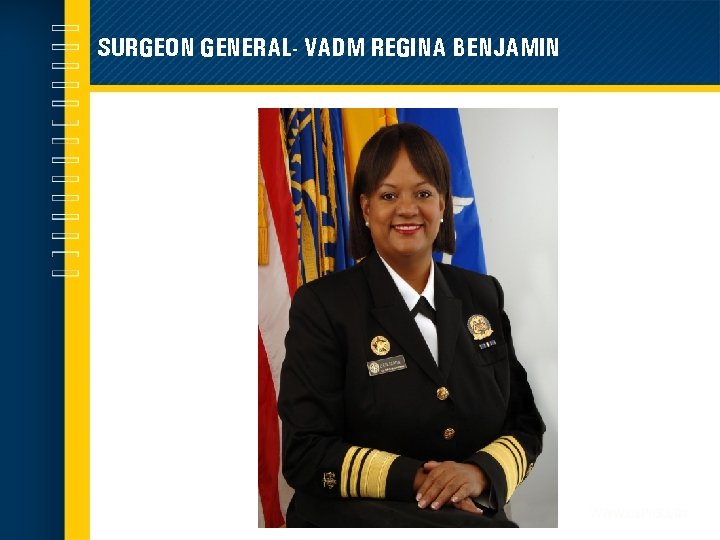 SURGEON GENERAL- VADM REGINA BENJAMIN PHOTO 