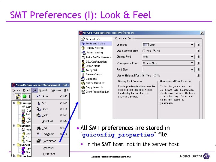 SMT Preferences (I): Look & Feel · All SMT preferences are stored in "guiconfig_properties"