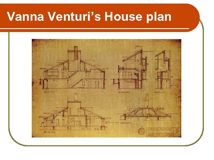 Vanna Venturi’s House plan 