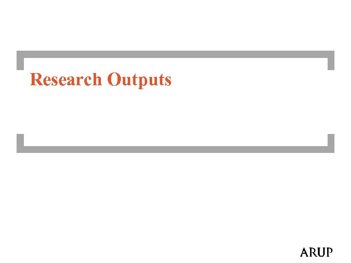 Research Outputs 