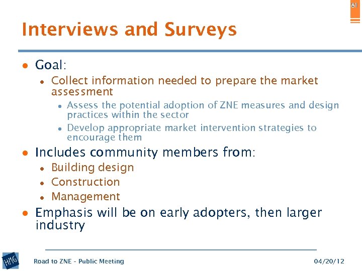 81 Interviews and Surveys ● Goal: ● Collect information needed to prepare the market