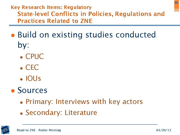 88 Key Research Items: Regulatory State-level Conflicts in Policies, Regulations and Practices Related to