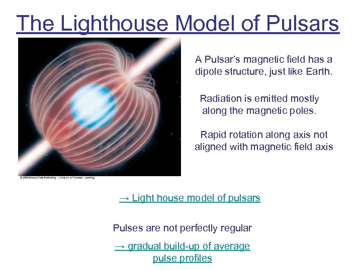 The Lighthouse Model of Pulsars A Pulsar’s magnetic field has a dipole structure, just