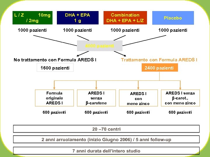 L/Z 10 mg / 2 mg 1000 pazienti DHA + EPA 1 g Combination