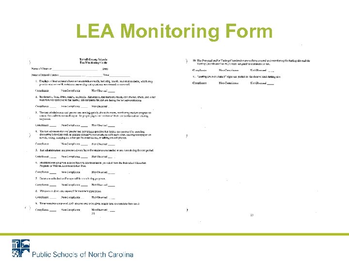 LEA Monitoring Form 