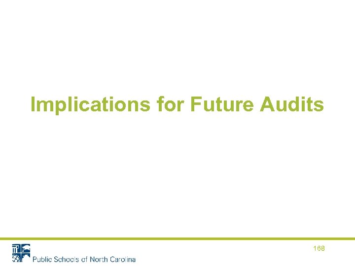 Implications for Future Audits 168 