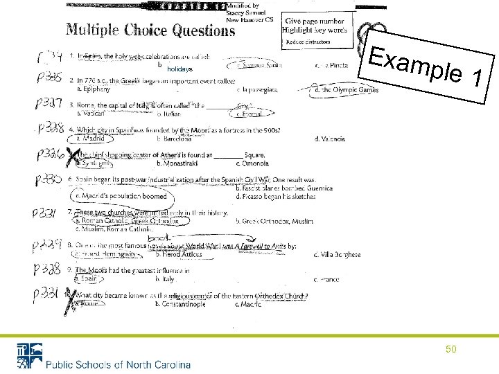 holidays Exam ple 1 50 