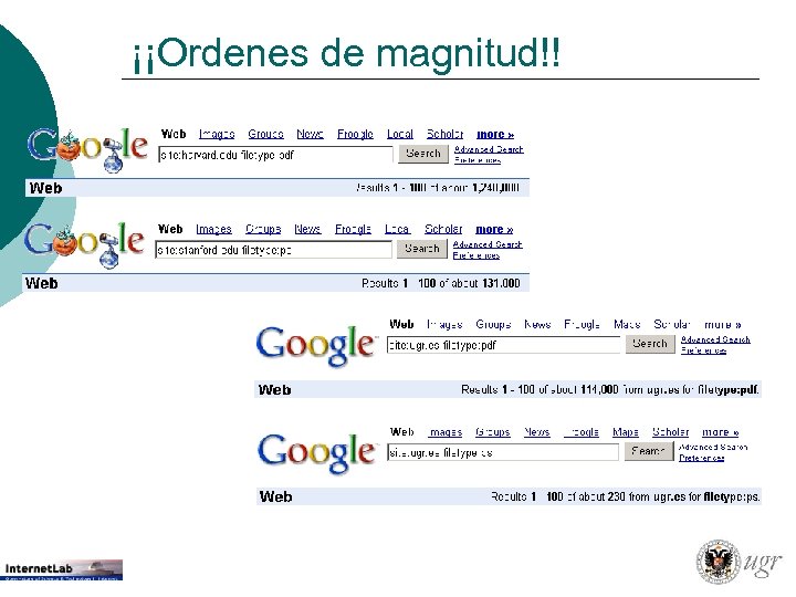 ¡¡Ordenes de magnitud!! 