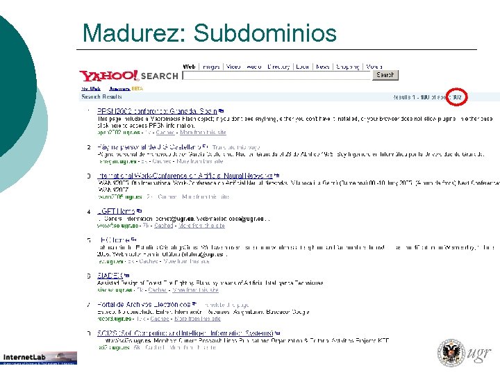 Madurez: Subdominios 