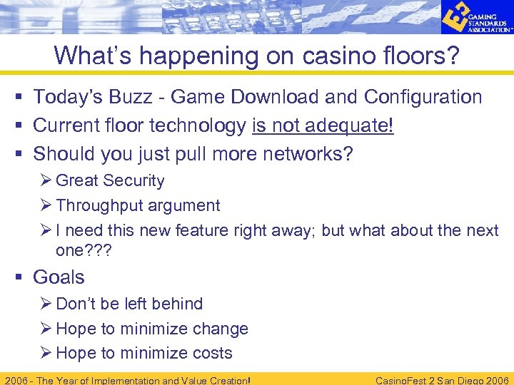 What’s happening on casino floors? § Today’s Buzz - Game Download and Configuration §