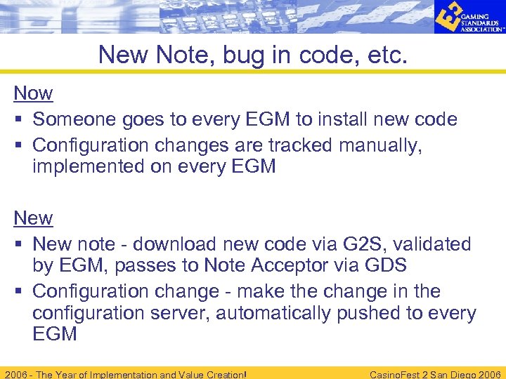 New Note, bug in code, etc. Now § Someone goes to every EGM to