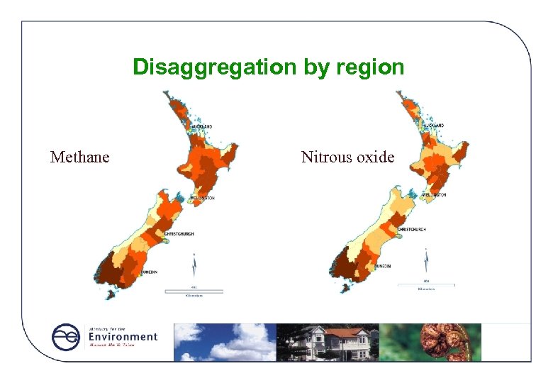 Disaggregation by region Methane Nitrous oxide 