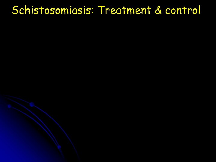 Schistosomiasis: Treatment & control 