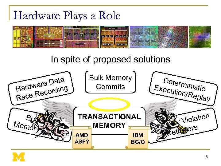 Hardware Plays a Role In spite of proposed solutions Bulk Memory Commits ta re