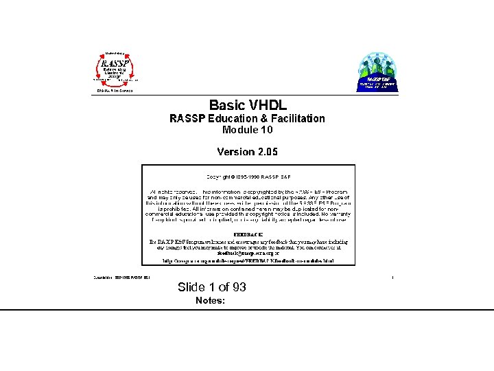 Slide 1 of 93 Notes: 