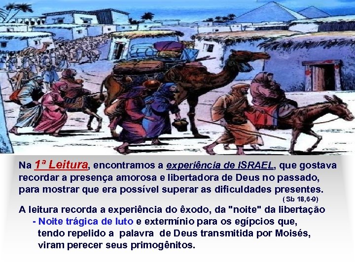 Na 1ª Leitura, encontramos a experiência de ISRAEL, que gostava recordar a presença amorosa