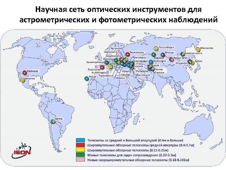 Научная сеть оптических инструментов для астрометрических и фотометрических наблюдений 