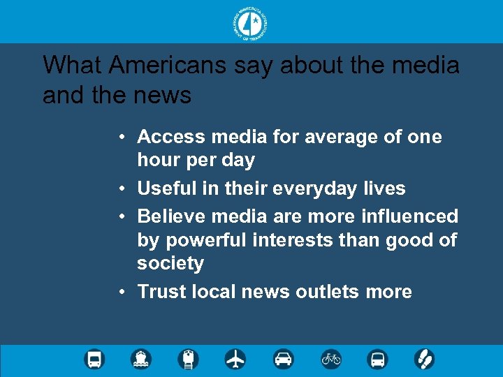 What Americans say about the media and the news • Access media for average