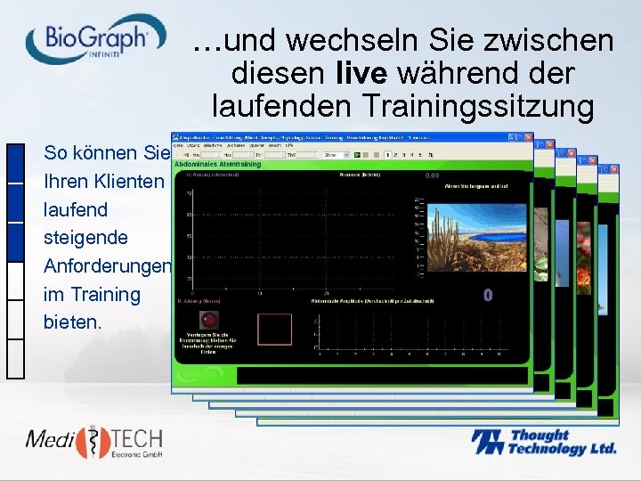 …und wechseln Sie zwischen diesen live während der laufenden Trainingssitzung So können Sie Ihren