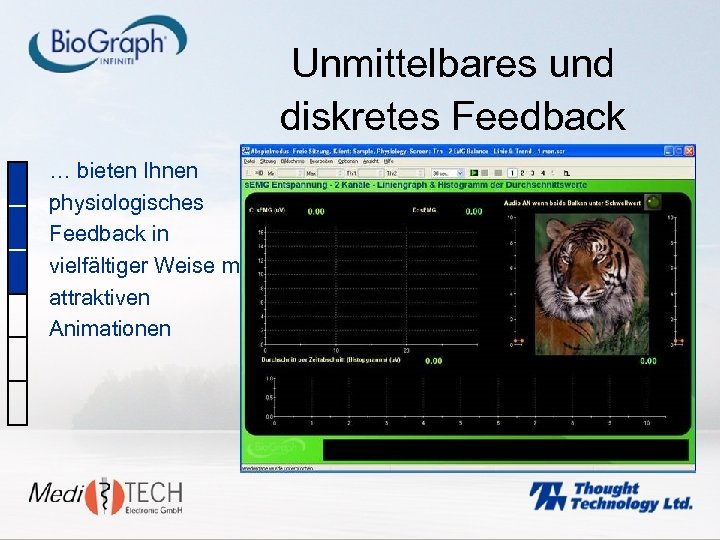Unmittelbares und diskretes Feedback … bieten Ihnen physiologisches Feedback in vielfältiger Weise mit attraktiven
