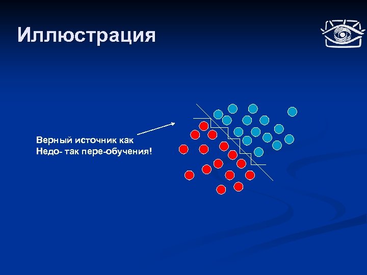 Иллюстрация Верный источник как Недо- так пере-обучения! 