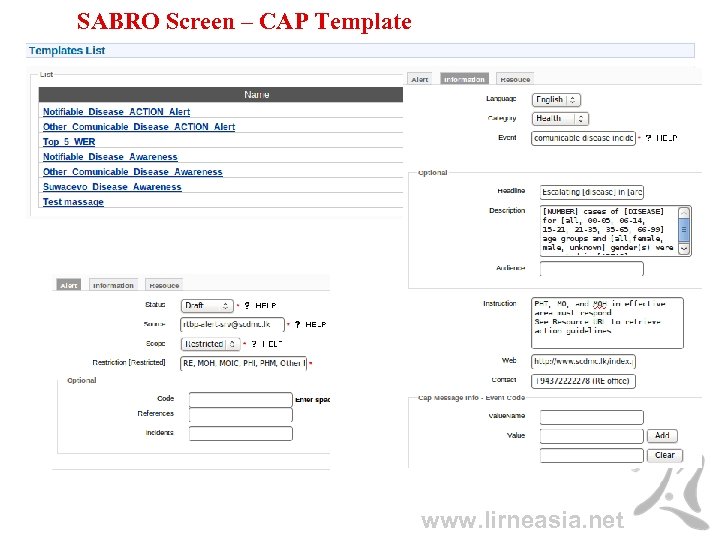 SABRO Screen – CAP Template www. lirneasia. net 