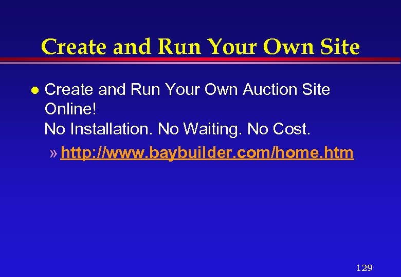 Create and Run Your Own Site l Create and Run Your Own Auction Site